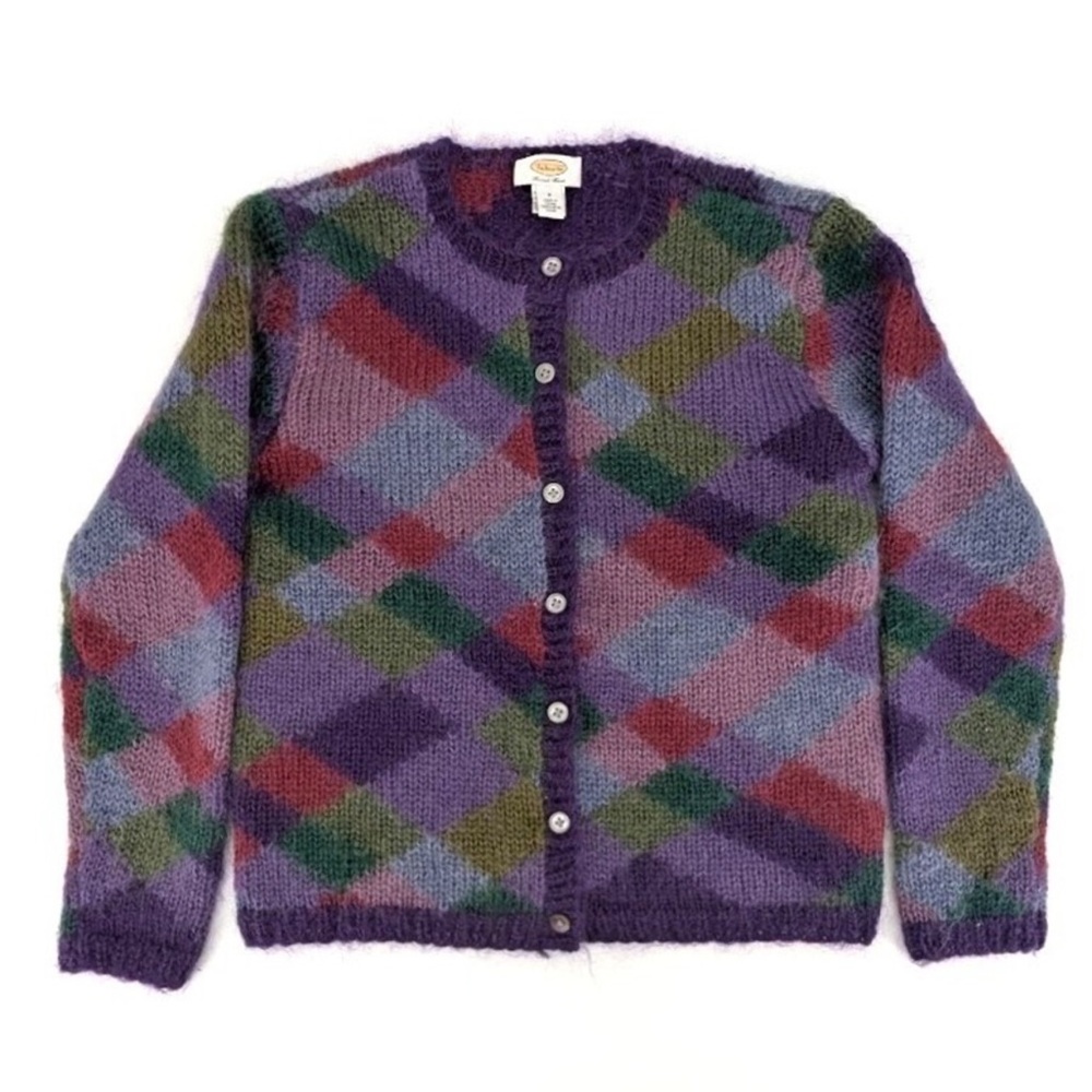 Vintage Talbots Mohair Hand Knit Cardigan S